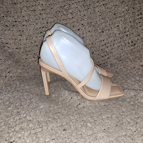 L'INTERVALLE-Nude/Camel Leather-D'Orsay Strappy Style-Sz 8-NEW/NO BOX - Picture 5 of 8